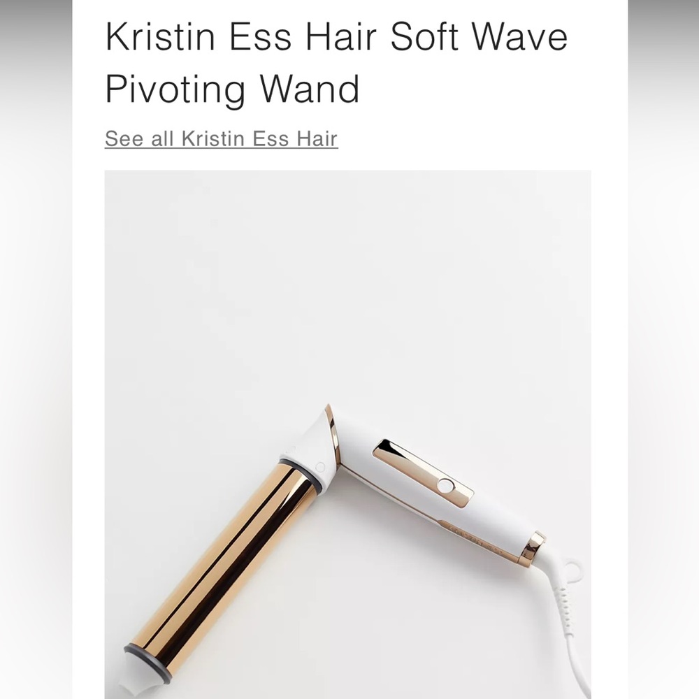 CURLING IRON KRISTIN ESS WAND HAIR TOOL SOFT WAVE 1 1/4” DIGITAL NEW GOLD PIVOTI - Picture 3 of 13